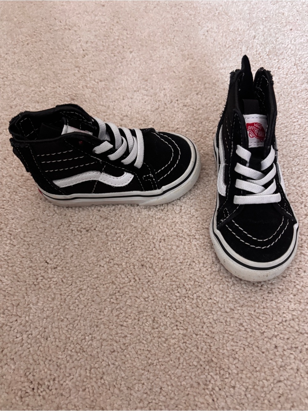 Vans Kids Black and White High-Top Sneakers